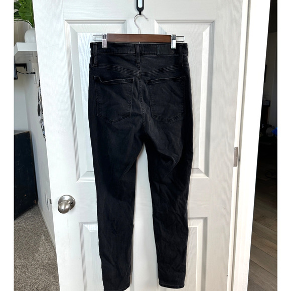 madewell curvy roadtripper black skinny jeans womens 27 high rise stretch denim - Picture 2 of 13